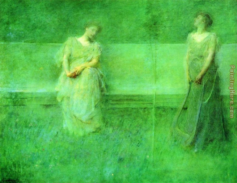 The Song painting - Thomas Dewing The Song art painting